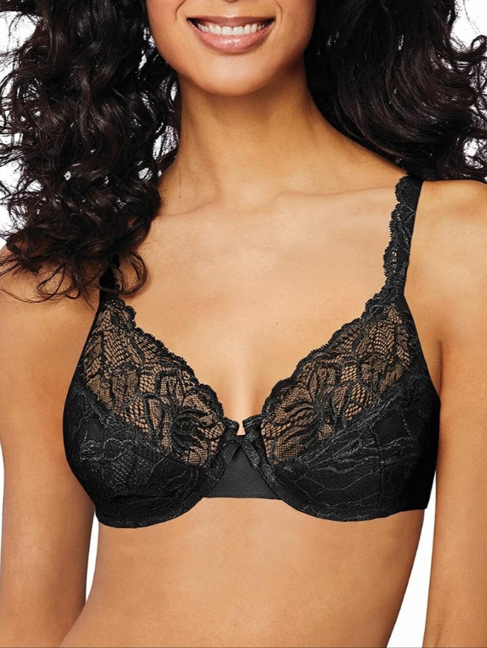Bali Lace Underwire Bra - Black